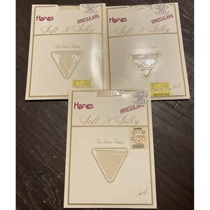Hanes Size A-B Pantyhose Pearl Soft N Silky Control Top Vintage Lot‎ of 3 NEW